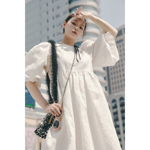 bibiy.　Angie puff onepiece ANGIE パフワンピース | ファッション通販サイト NUGU
