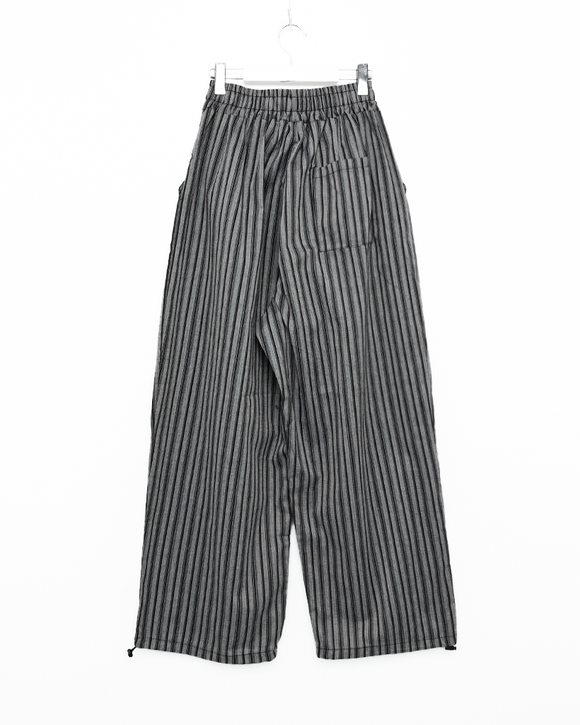 DT♪ GIULIVA ピンストライプのパラッツォパンツ 関税込 ピンストライプワイドタックパンツ ボトムス パンツ[品番