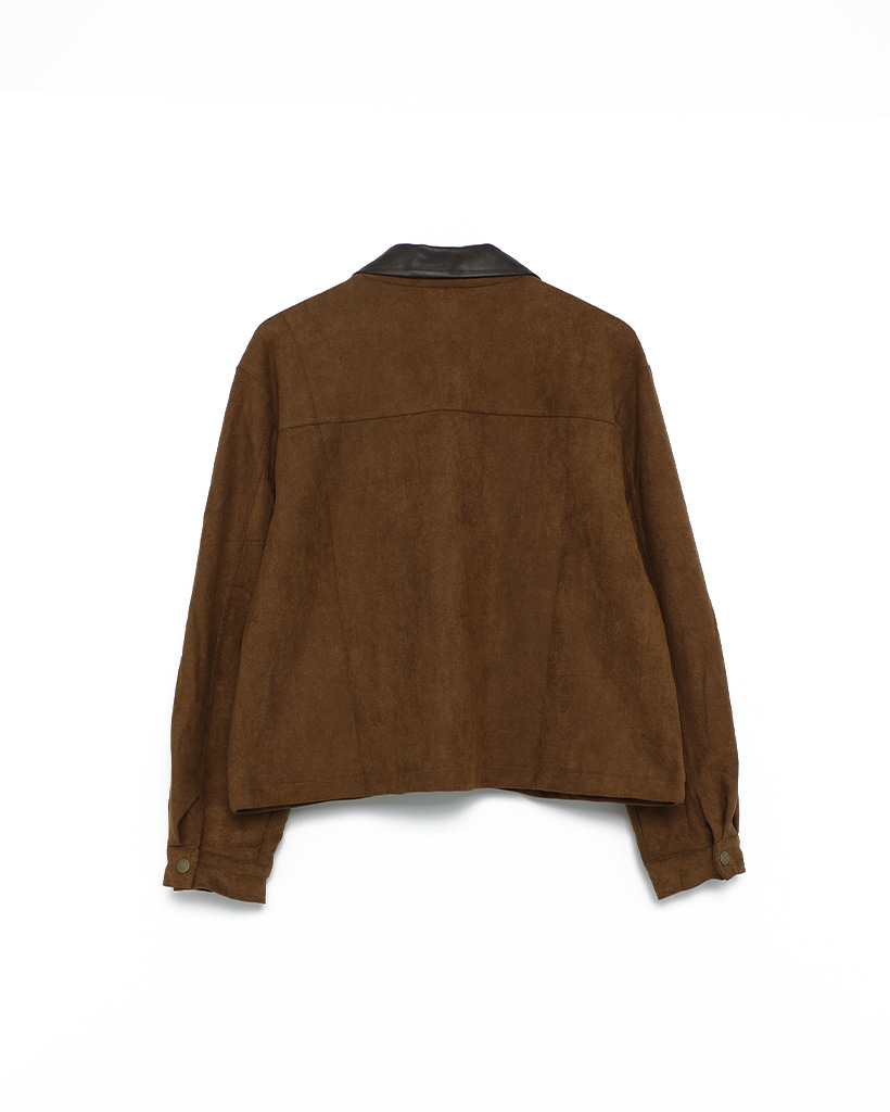 レザーカラーポイントスエードジャケット | ファッション通販
