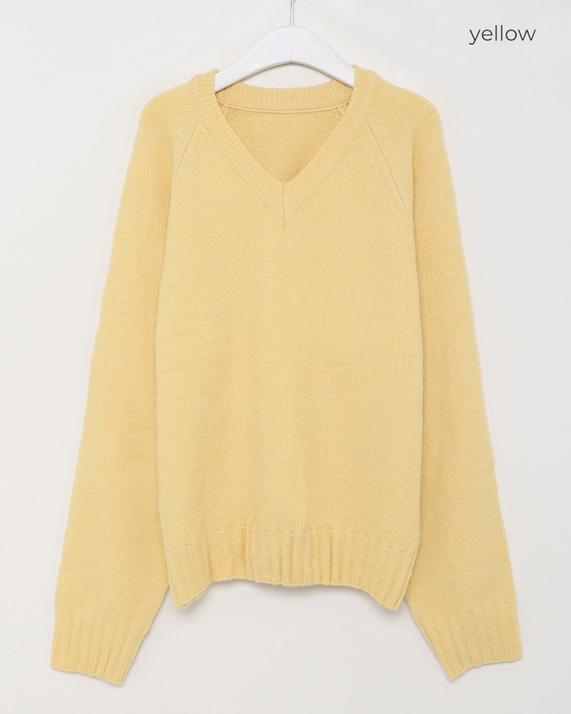 Vネックルーズフィットローゲージニット | ファッション通販