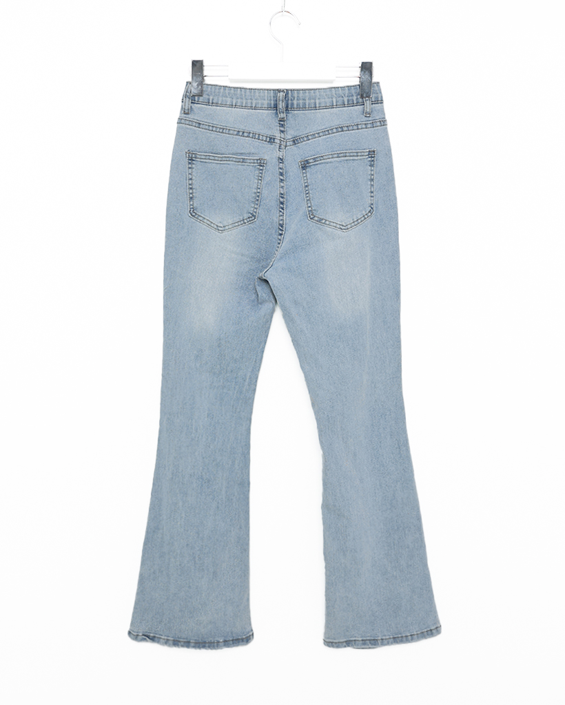 スリムフィットブーツカットデニムパンツ | ファッション通販