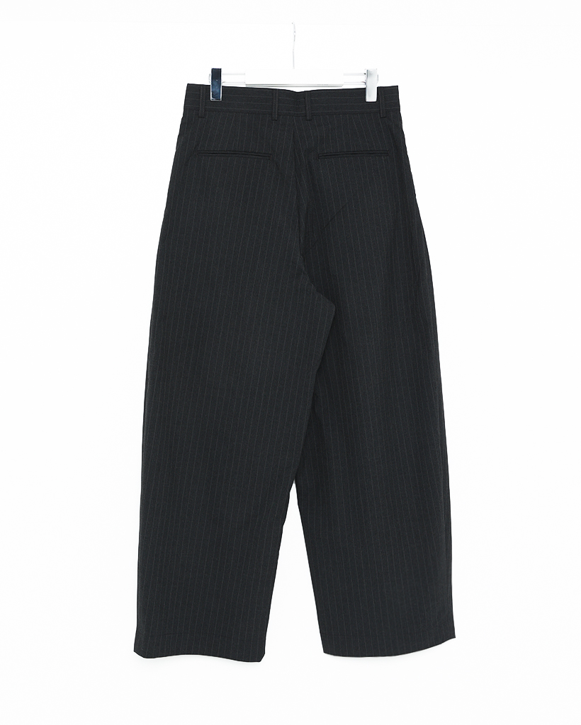 こゆページ ユニセックス）ピンストライプツータックルーズスラックス