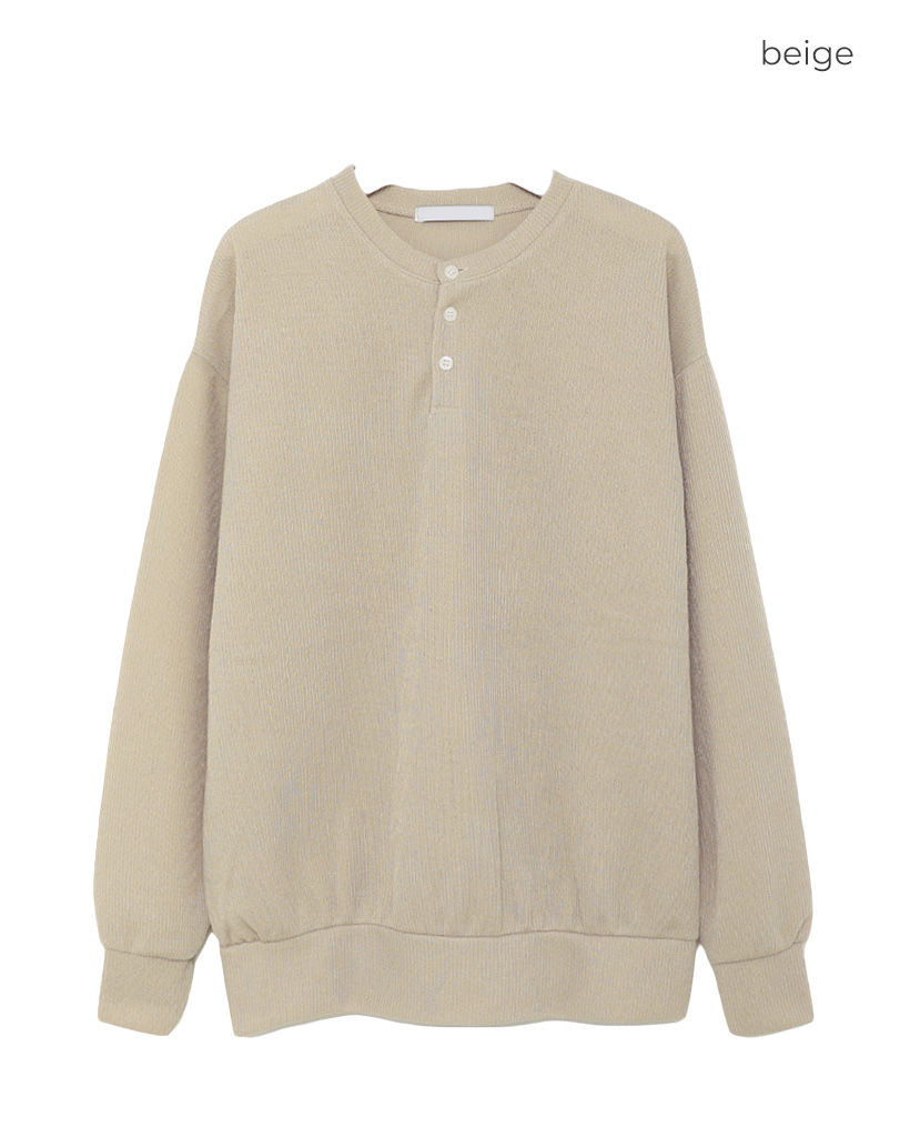 YĒLÈVĒ ベージュ ヘンリーネックニット wjk - 【予約品9月19日 10時締め】 linen henley knit / ヘンリー