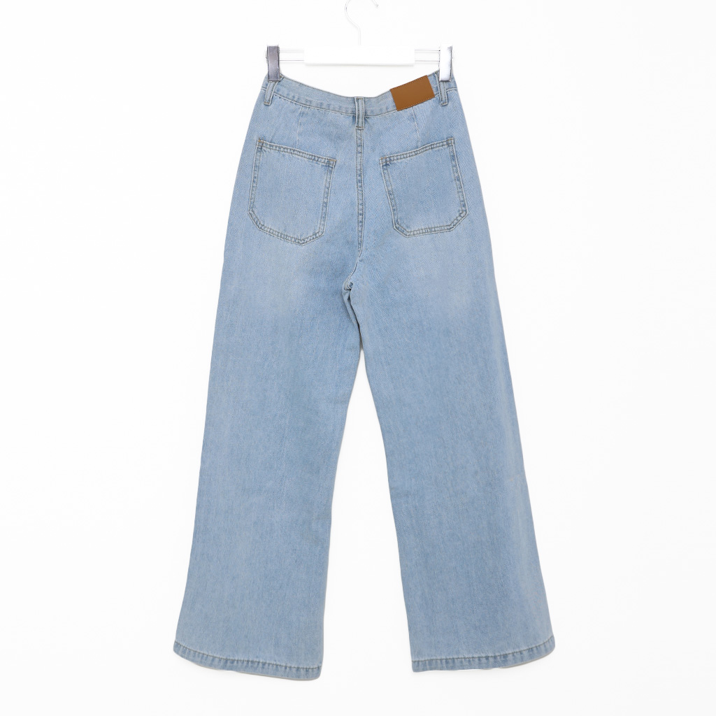 TWW デニム XXS/M ハイウエスト HIGH-END STRAIGHT SLIM デニムパンツ[品番