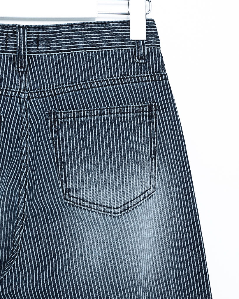 needles ストライプデザイン サルエルパンツ デニム 送料無料 ジーパン レディース サルエルパンツ デニム ジーンズ