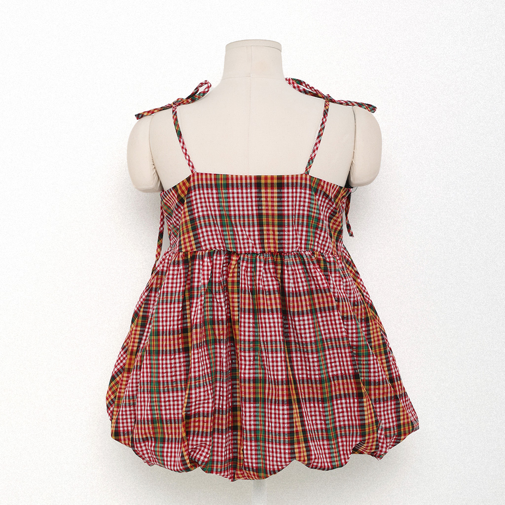 Liilu Paloma Top チェックキャミソール　4y Liilu Paloma 口説い Top チェックキャミソール 4y - トップス