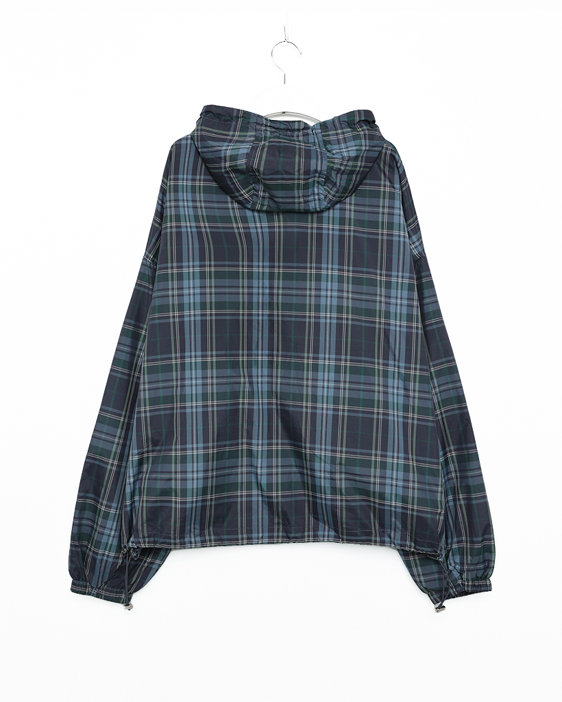 チェックパターンフーディーウインドブレーカー | ファッション