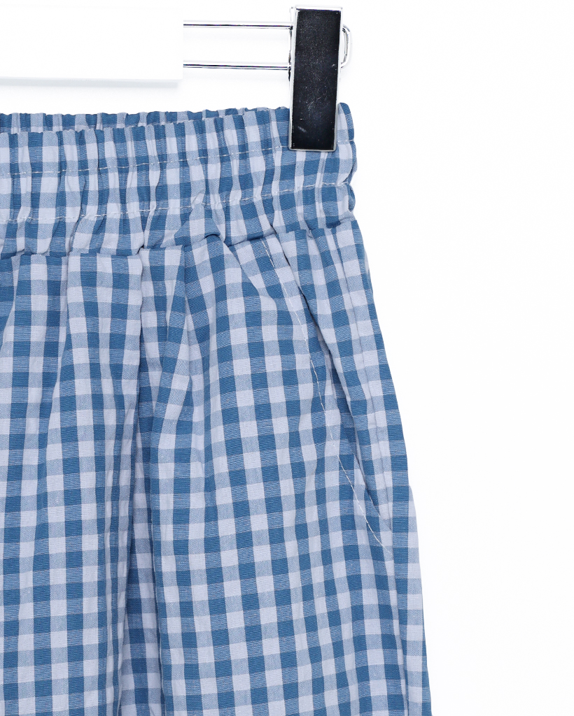 ギンガムチェックワイドシアサッカーパンツ | ファッション通販