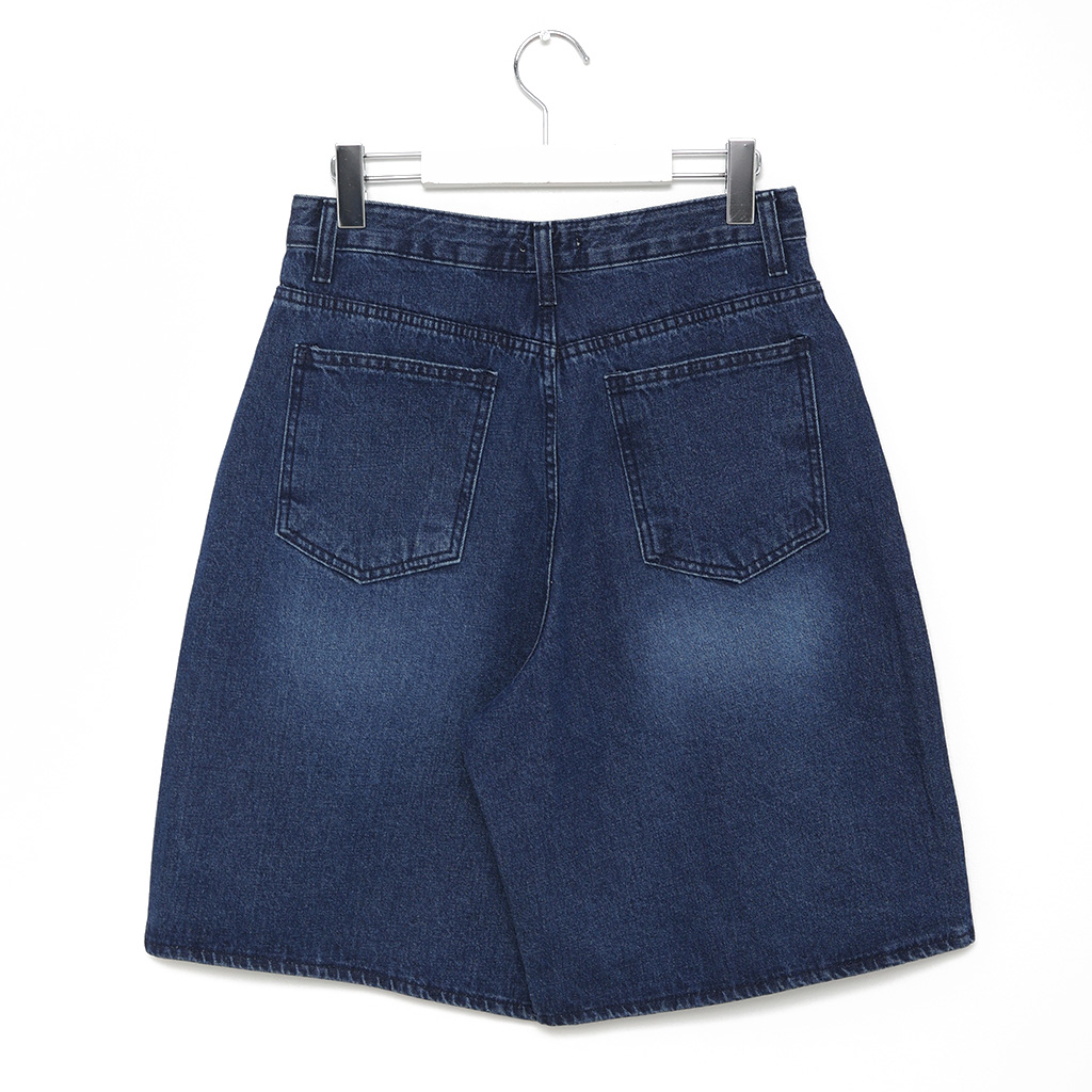 新品未使用品 VOILE BLANCHE DOWAK ネイビー/グレー/オレンジ Dリングバミューダデニムパンツ | ファッション通販サイト NUGU