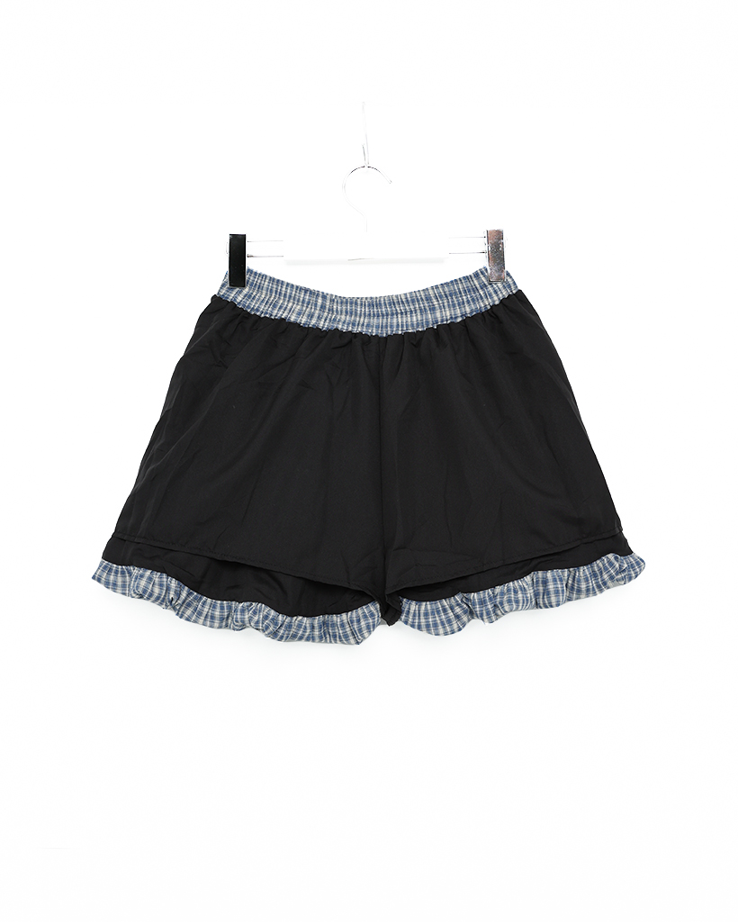 ベルトセットチェックバルーンミニスカート | ファッション通販