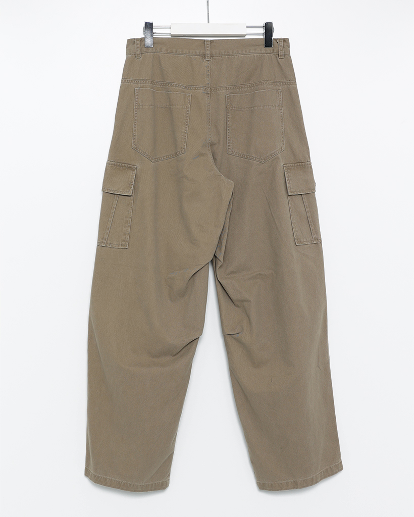 ユニセックス）ビンテージウォッシュフラップカーゴポケット