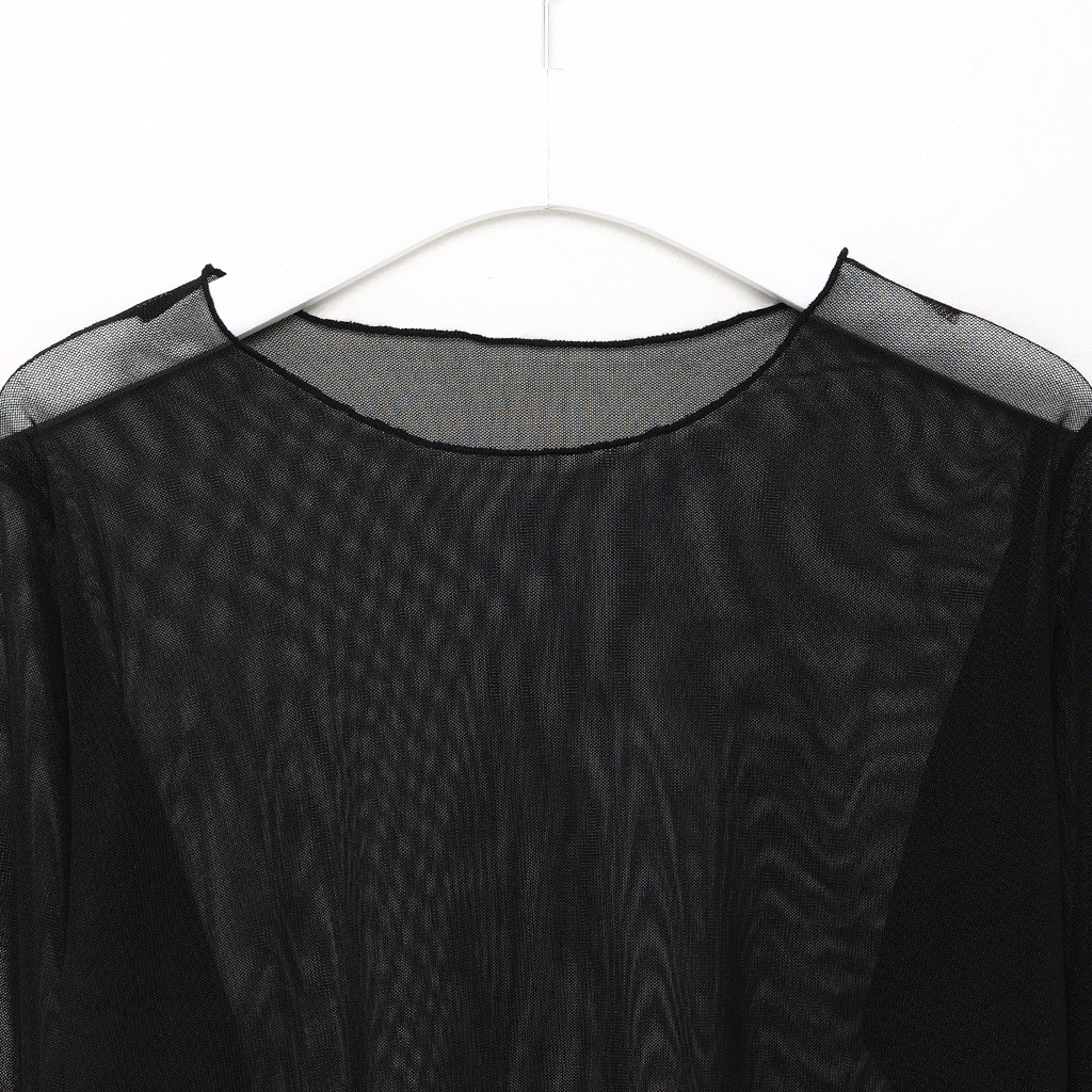 コムデギャルソン 天竺 カットソー レイヤード ジョーゼット シースルー レイヤードシースルーTシャツ | ファッション通販サイト NUGU