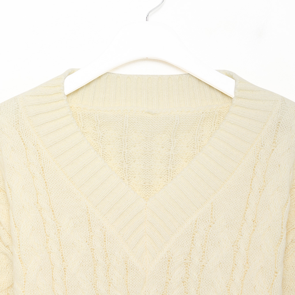 THE TOR ケーブルニット オーバーサイズ ホワイト THE TOR ケーブルニット オーバーサイズ ホワイト ≪USED≫パール