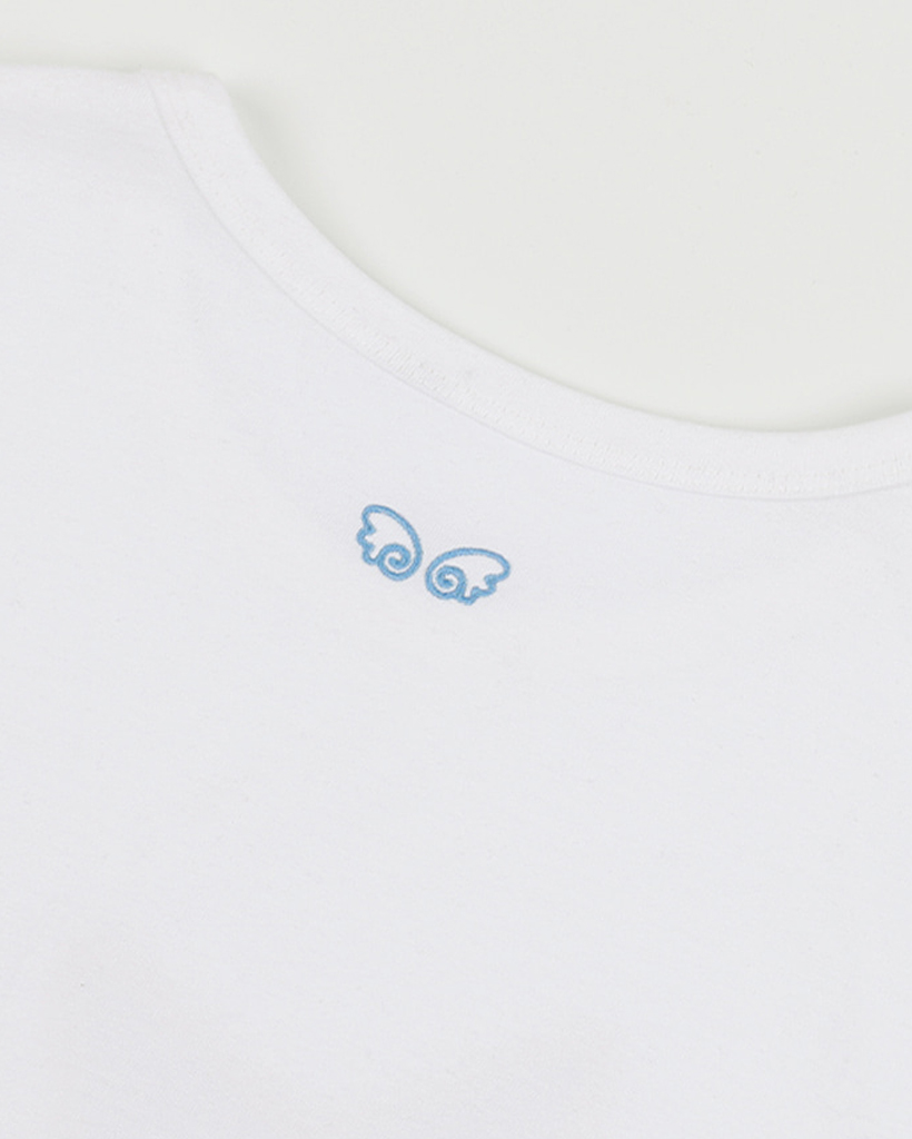 Fancy Club X haku] MIX STAR ANGEL PATCH TEE (WHITE) F25QB117
