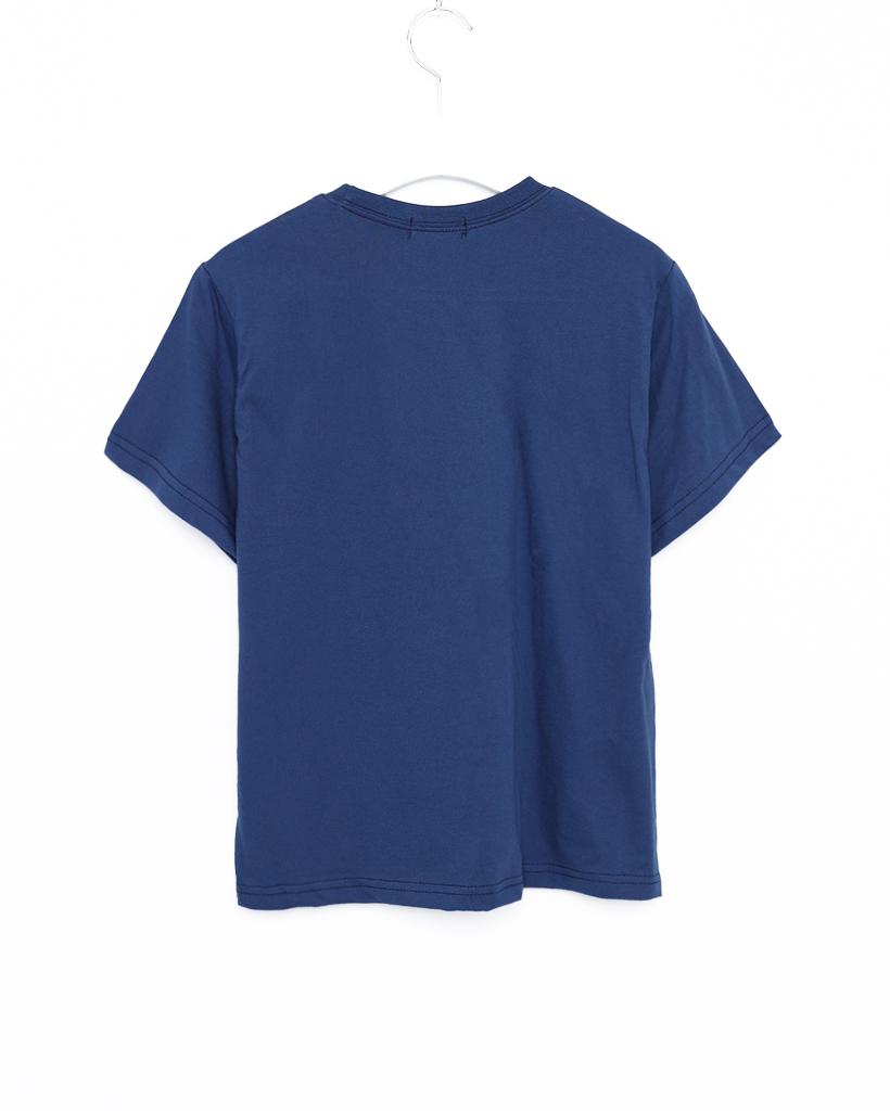 【関税込】 タイ ダイ クロップ Tシャツ - ブルー タイダイTシャツ】 ワッペン屋ドットコム