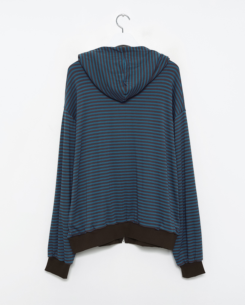 CANALJEAN 美品　El mar　ボーダージップパーカー　ネイビー キャナルジーン CANAL JEAN El mar ボーダージップパーカー