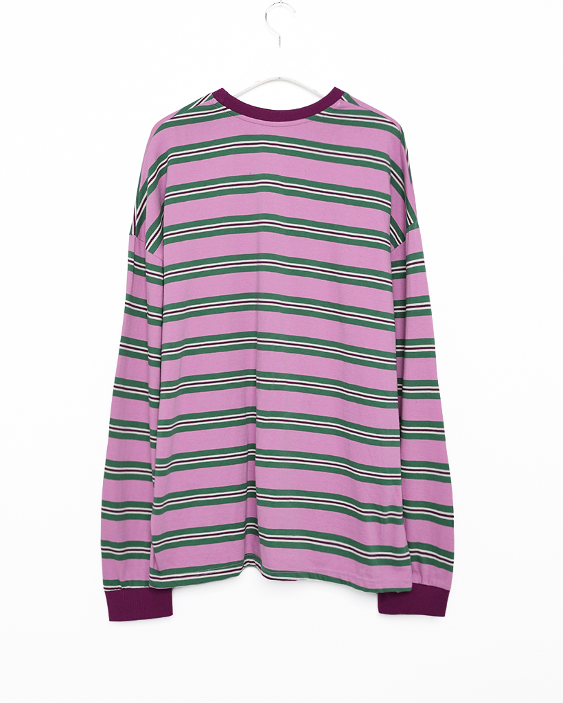 オーバーサイズストライプロングTシャツ | ファッション通販