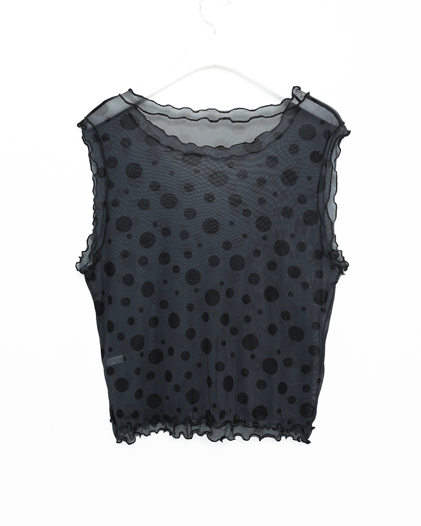 sheller スカラップヘム ノースリーブ M sheller スカラップヘム ノースリーブ M sheller スカラップヘム