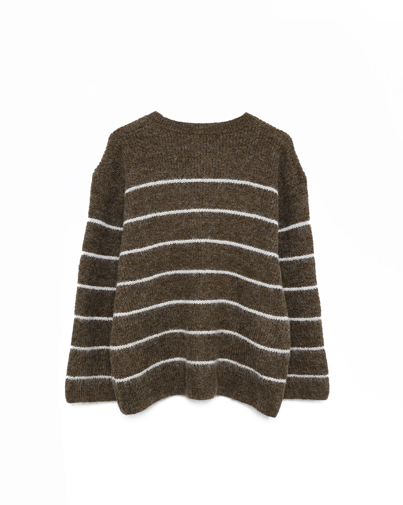 ユニセックス）ビックボーダーラウンドニット | ファッション