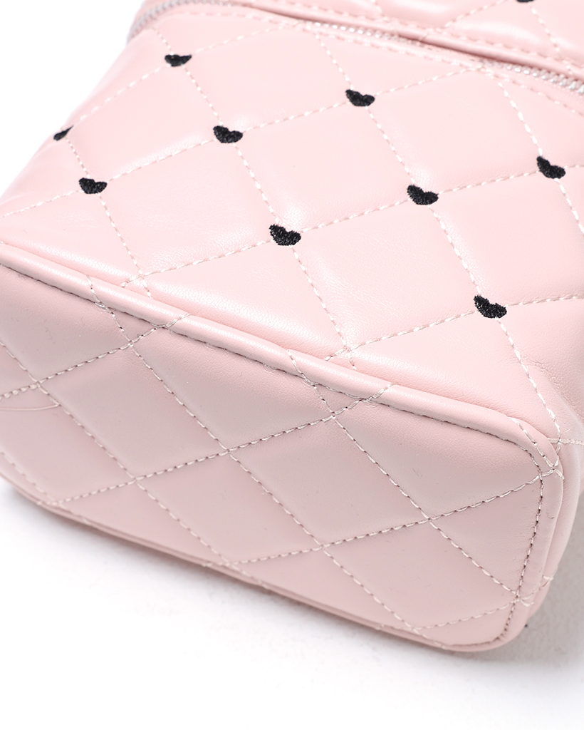 キャビアスキン キルティング ショルダーバッグ ピンク ノベルティ ハートスクエアキルティングショルダーバッグ | ファッション通販