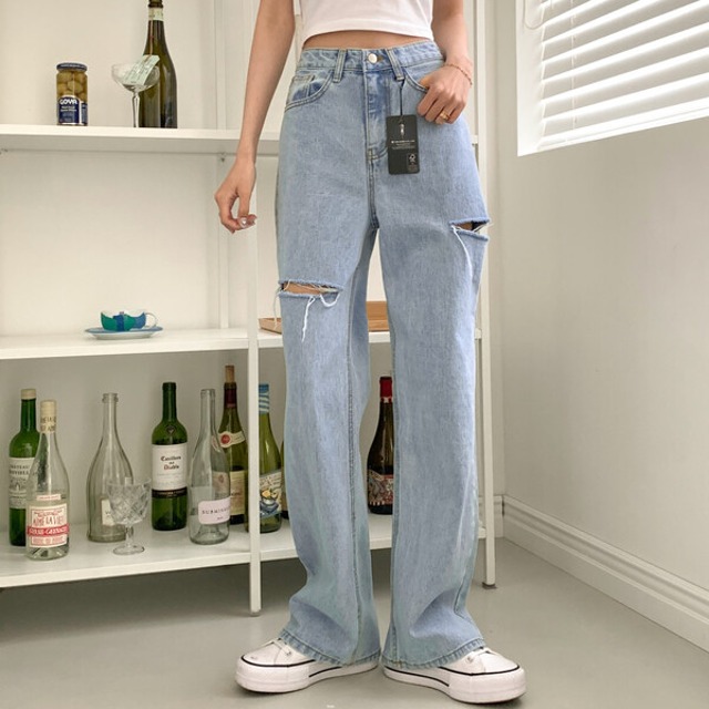 ヴィンテージストレートデニムワイドパンツ