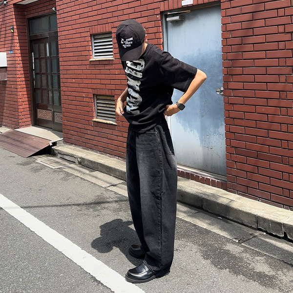ブラシワイドデニムパンツ | ファッション通販サイト NUGU