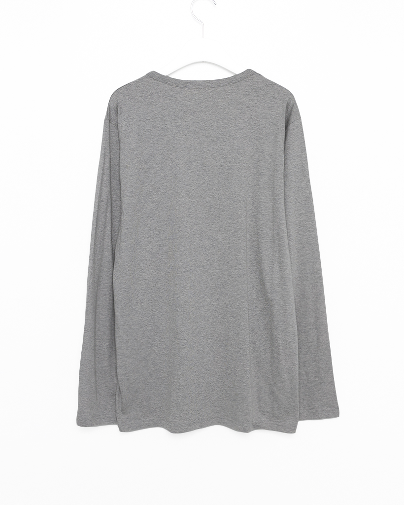 ニックTTAGGG グレー 長袖シャツ ポケット付き 039】ASIC杢 REGULAR WEIGHT ポケットTシャツ｜ランドリーT