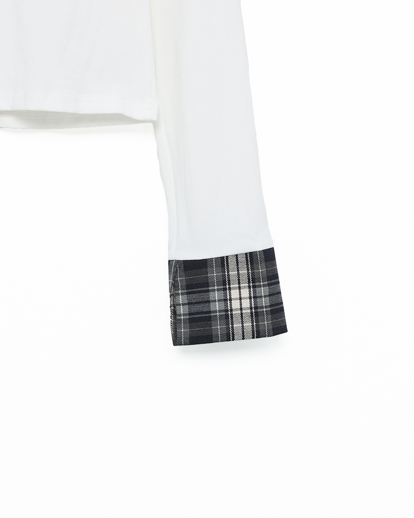 Aページ rienda | アーガイルバイカラーカーディガンセットニット