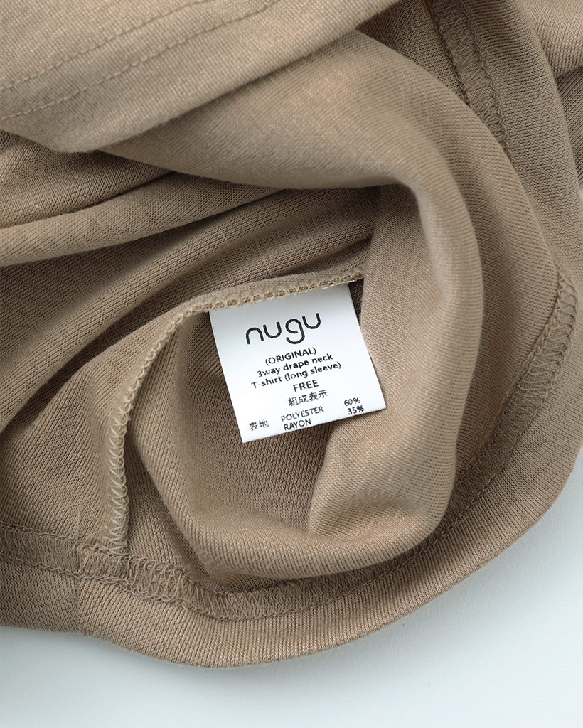 TWILL ツイル 3wayドレープネックシャツ ホワイト 11回再販](ORIGINAL) 3ウェイドレープネックTシャツ | ファッション