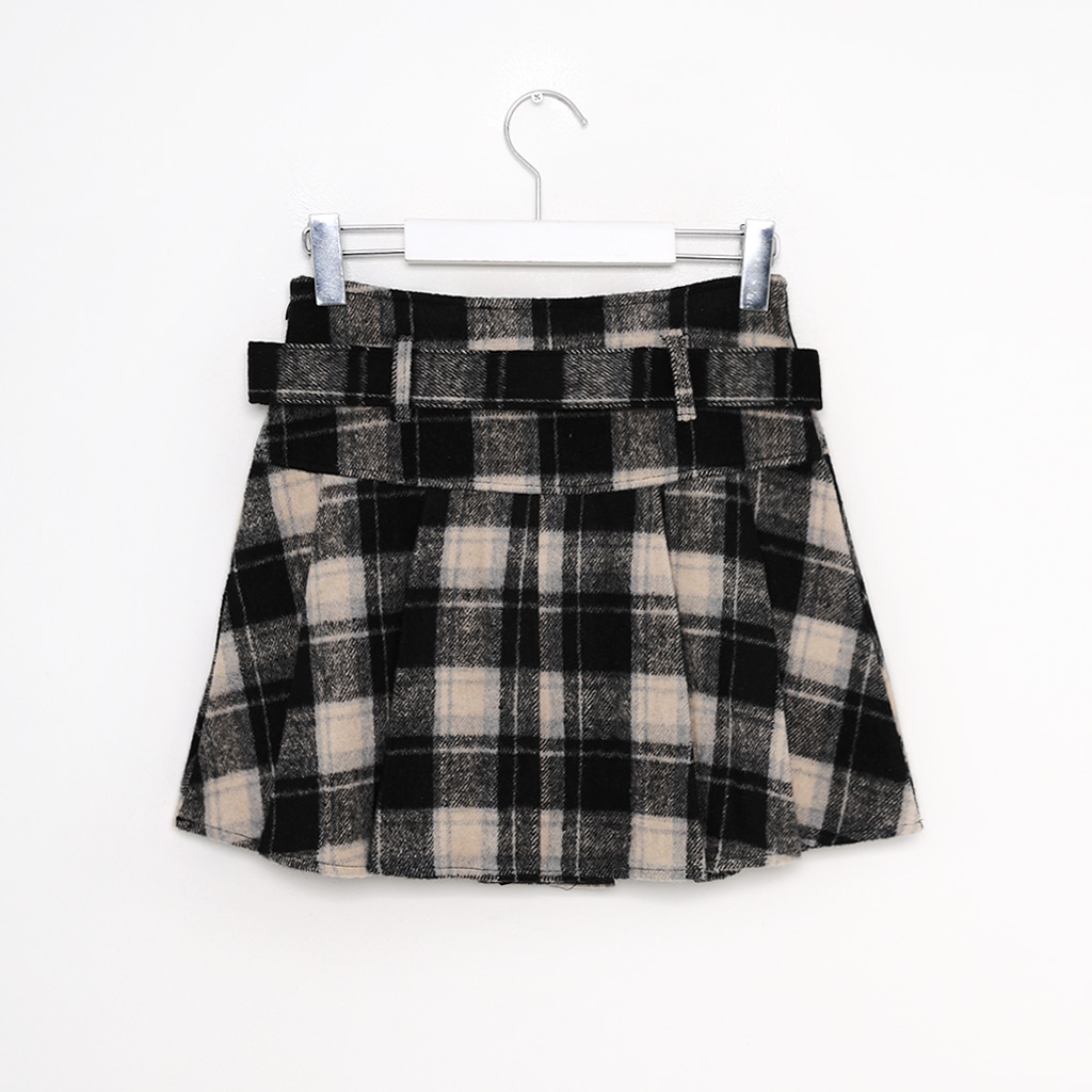 equality check wool T/SK チェックミニスカート チェックラップミニスカート｜ACLENT（アクレント）