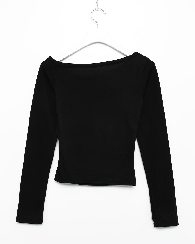 IIROT イロット オフショルダー カットソー ロングTシャツ アイレット