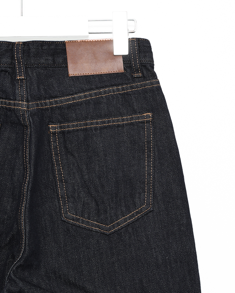 OAF /FOLD WAIST DENIM ブラック　ワイドデニム OAF /FOLD WAIST DENIM ブラック ワイドデニム