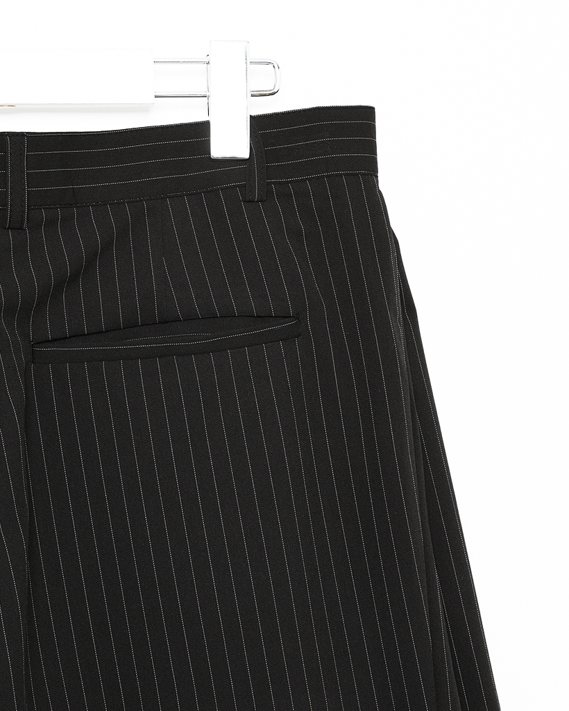 ユニセックス) ストライプワイドスラックスパンツ | ファッション通販