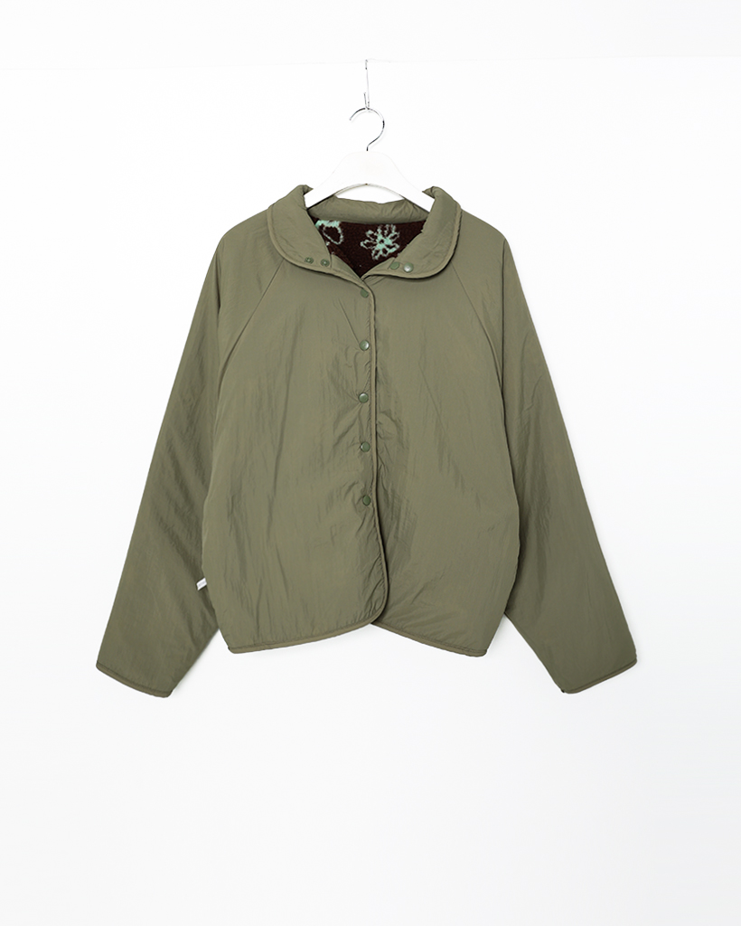 リバーシブルバイカラーボアフラワージャケット | ファッション通販