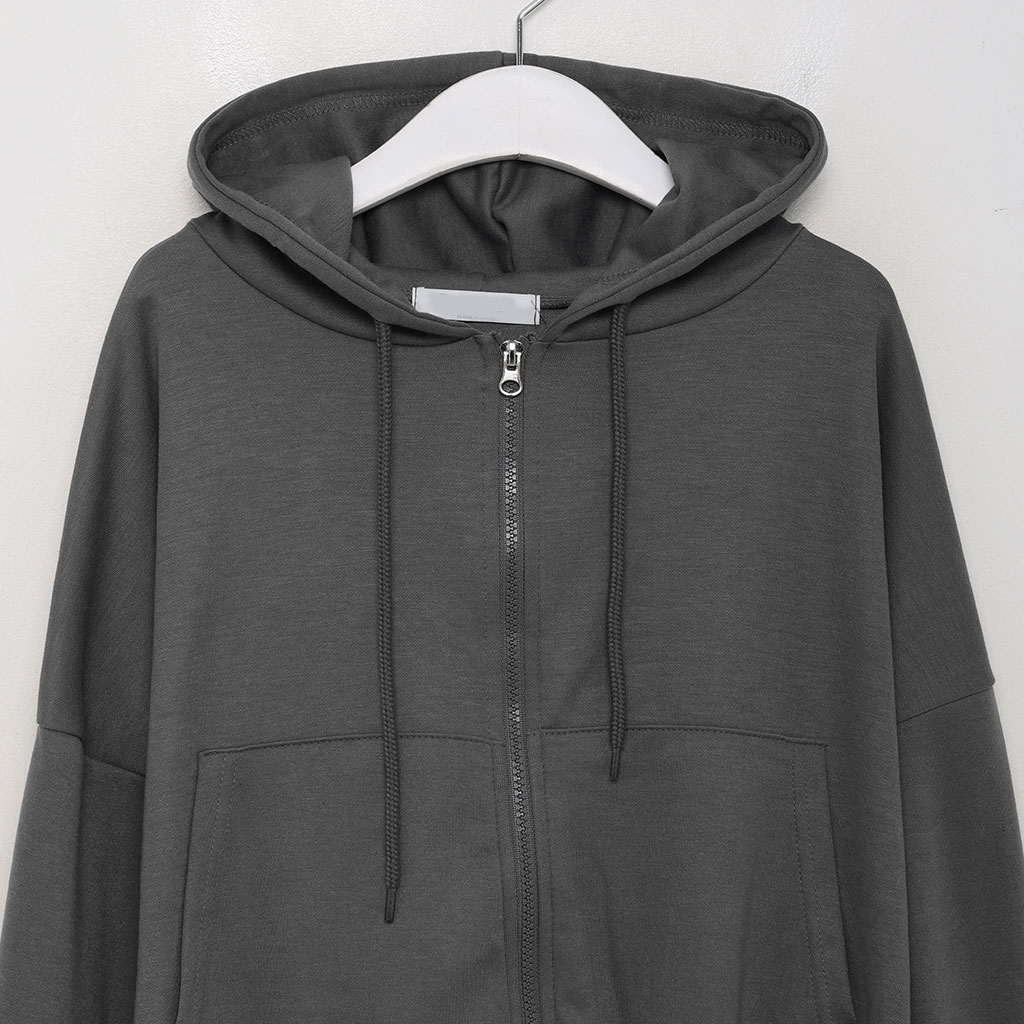 クロップド丈フードジップアップパーカー | ファッション通販