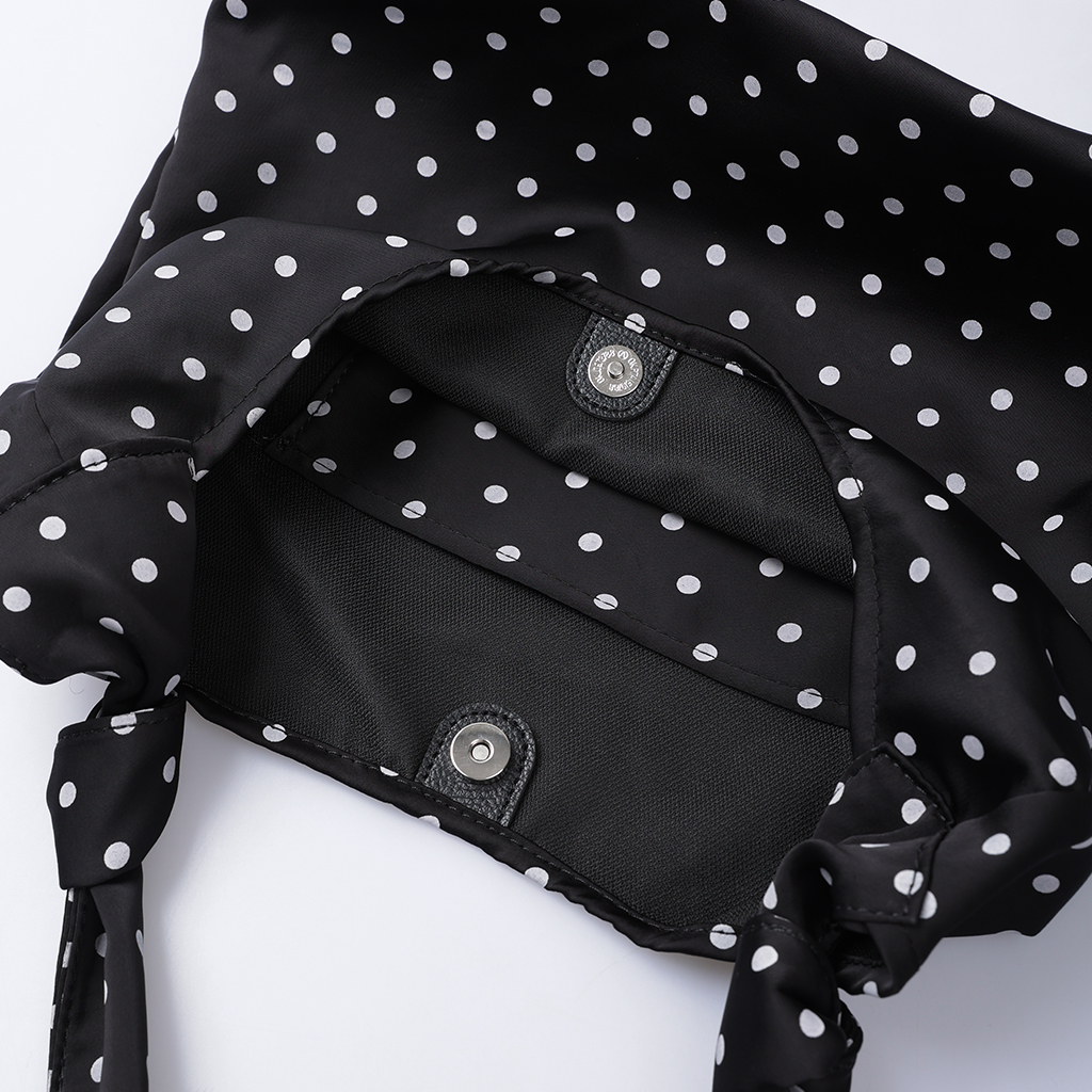 黒 レザー ショルダーバッグ ドット柄 FEKETE ショルダーバッグ バッグ POLKA DOT 2WAY SHOULDER BAG
