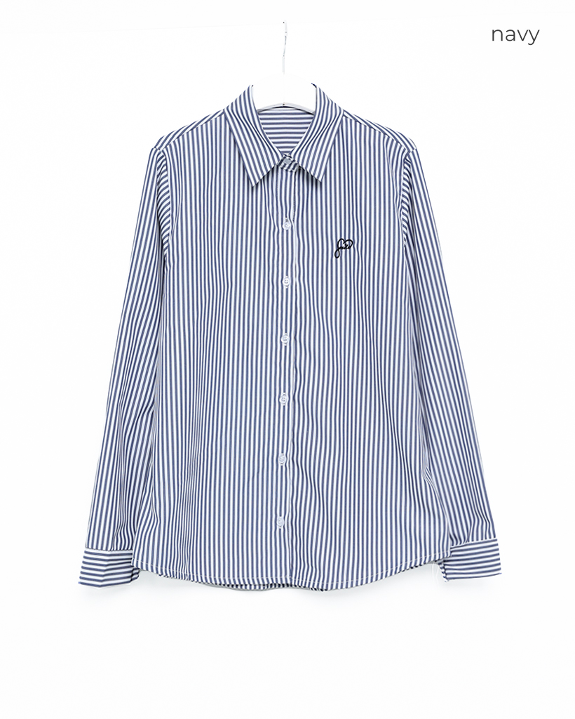 ハートポイントストライプシャツ | ファッション通販サイト NUGU
