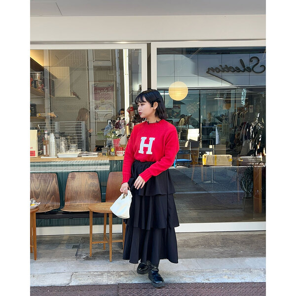 nägonstans ダークブラウン ロングスカート M サテン セミフレア ロングスカート[品番：ORGW0009116]｜Ada