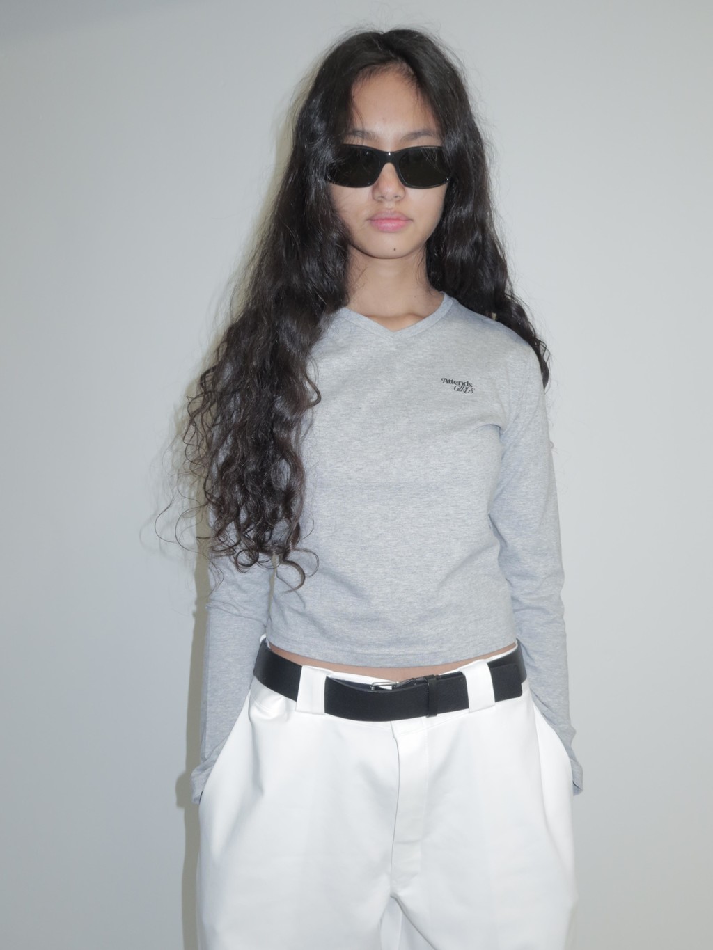 Attends girls tee shirt(gray)