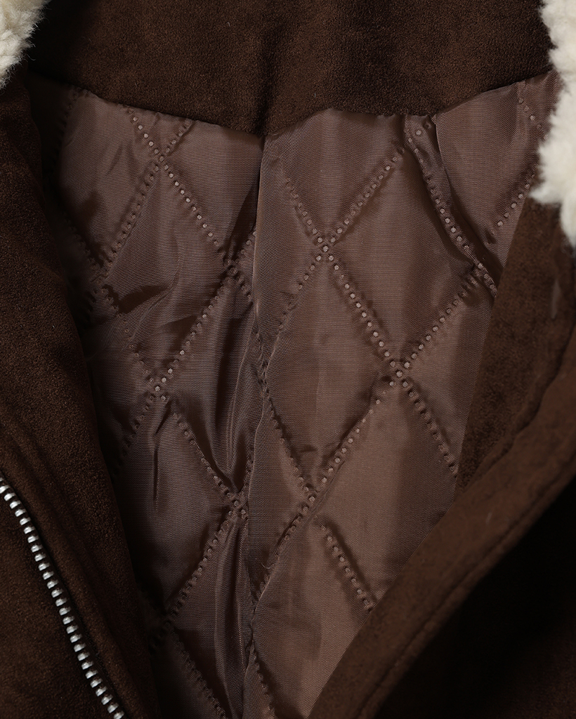 ファーカラーポイントブルゾンジャケット | ファッション通販サイト NUGU