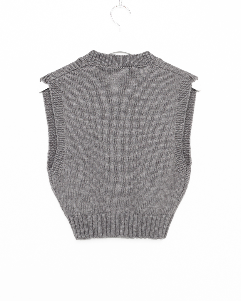 Vネック クロップド ニットベスト | ファッション通販サイト NUGU