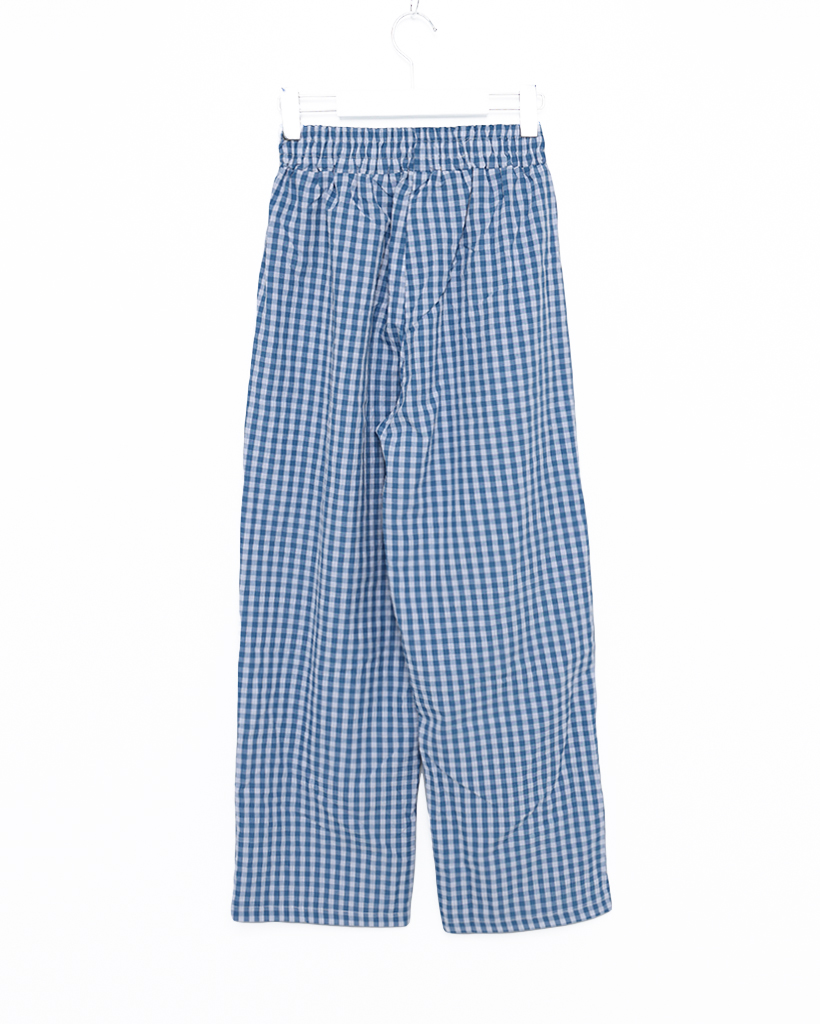 ギンガムチェックワイドシアサッカーパンツ | ファッション通販