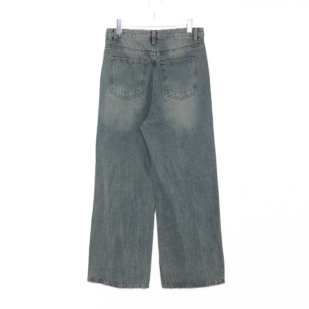 ワイドダメージデニムパンツ | ファッション通販サイト NUGU