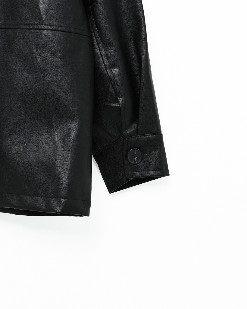 オーバーフィットルーズレザージャケット | ファッション通販サイト NUGU