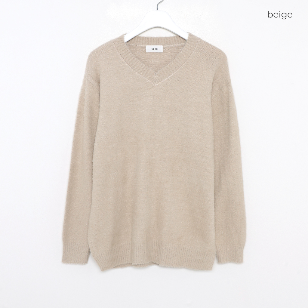 ニット 白M ソフトテクスチャーニットセーター | ファッション通販サイト NUGU