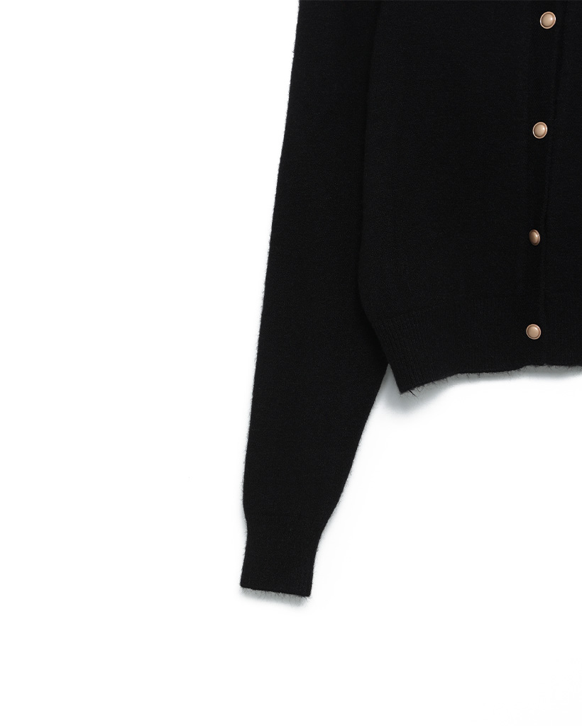 ゴールドボタンパフカーディガン | ファッション通販サイト NUGU