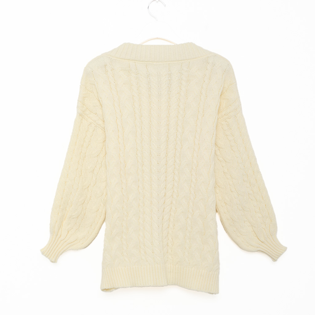 ケーブルリブヘムオーバーサイズニット | ファッション通販サイト NUGU