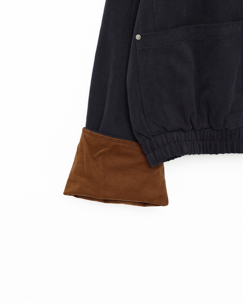 ドローストリングハイネックジップアップジャケット ドローストリングハイネックジップアップジャケット