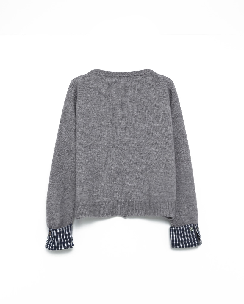 チェックシャツバイカラーカーディガン | ファッション通販サイト NUGU