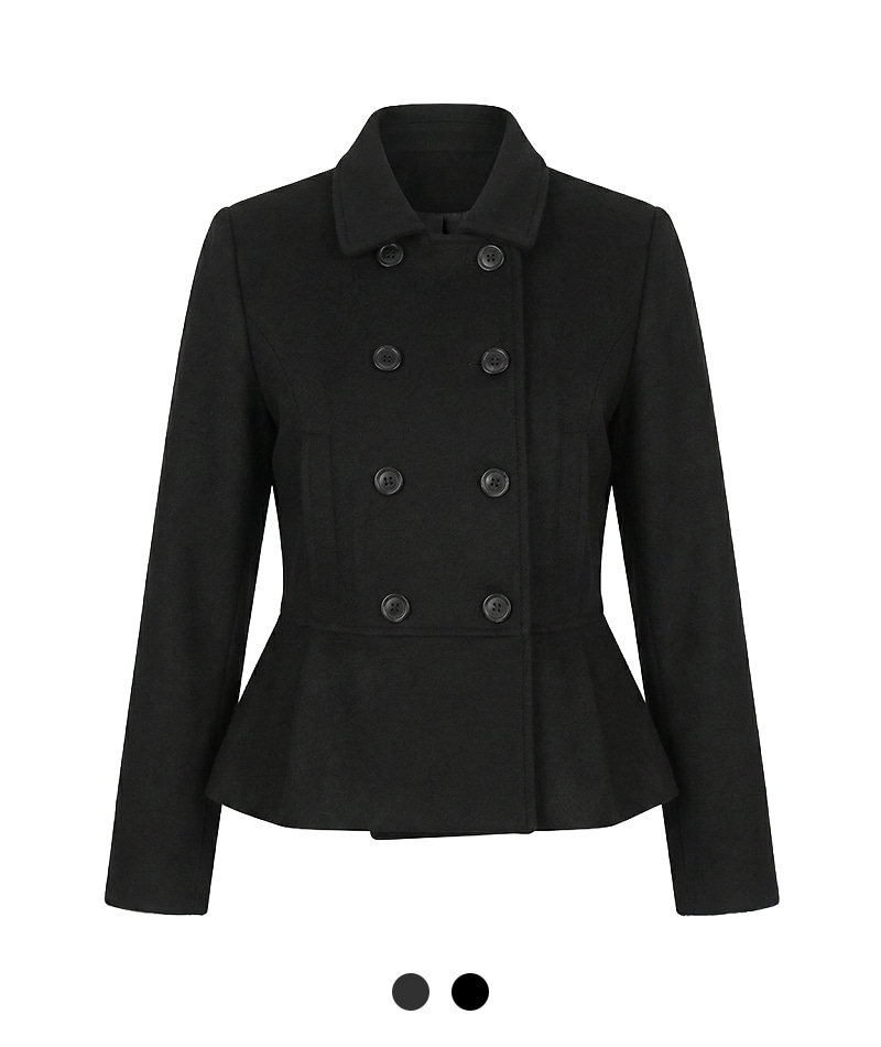 ペプラム ダブルボタン コート | ファッション通販サイト NUGU